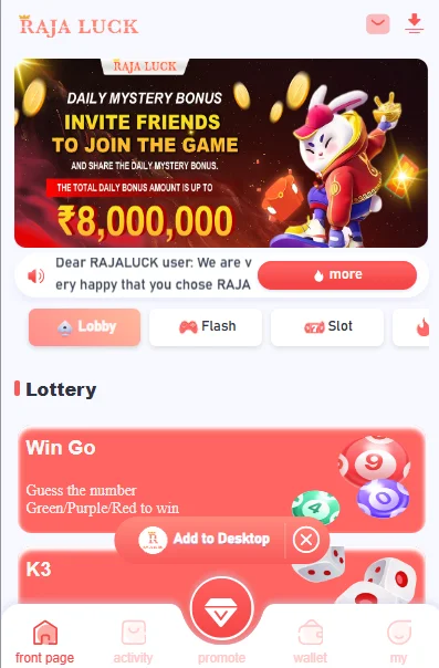 Raja luck game